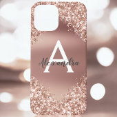 Rose Gold Bling Luxus Sparkle Glitzer Monogram Case-Mate iPhone Hülle