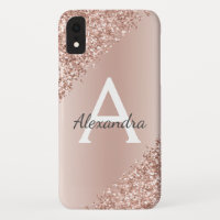 Rose Gold Bling Luxus Sparkle Glitzer Monogram