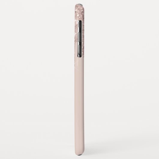 Rose Gold Bling Luxus Sparkle Glitzer Monogram Case-Mate iPhone Hülle (Hinten/Links)