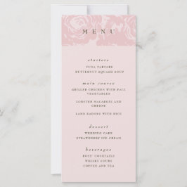 Rose Gold Bloom Wedding Menü