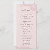Rose Gold Blooms Hochzeitsprogramm (Vorderseite)