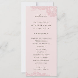 Rose Gold Blooms Hochzeitsprogramm