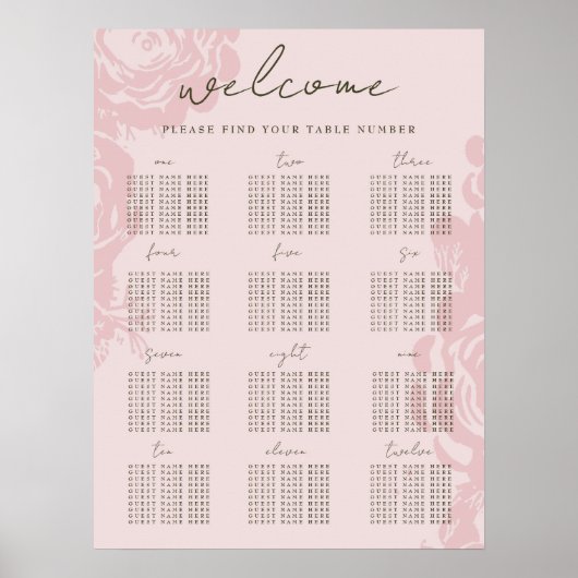 Rose Gold Blooms Poster (Vorne)