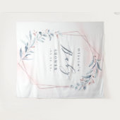 Rose Gold Blue Green Baby Dusche Foto Hintergrund Wandteppich (Vorderseite (Horizontal))