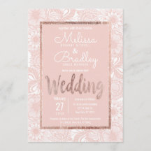 Rose Gold Blues Rosa Pinselpinsel Script Hochzeit