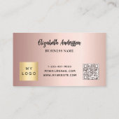 Rose gold bluesh qm Firmenlogo Treuekarte (Rückseite)