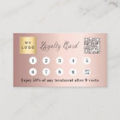 Rose gold bluesh qm Firmenlogo Treuekarte (Vorderseite)