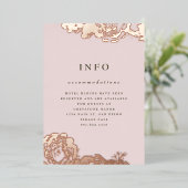 Rose Gold blüht Einladung (Stehend vorne)