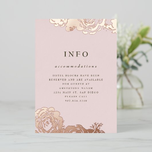 Rose Gold blüht Einladung (Stehend vorne)