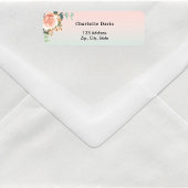 Rose Gold Blume grüne Rücksendeadresse
