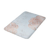 Rose Gold Blume Mandala Bath Mat Badematte (Schrägansicht)