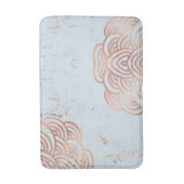 Rose Gold Blume Mandala Bath Mat Badematte (Vorderseite Vertikal)