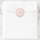 Rose Gold Blume Mandala Sticker (Tasche)