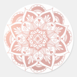 Rose Gold Blume Mandala Sticker