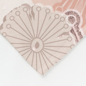 Rose Gold Blume Muster Fleecedecke (Ecke)