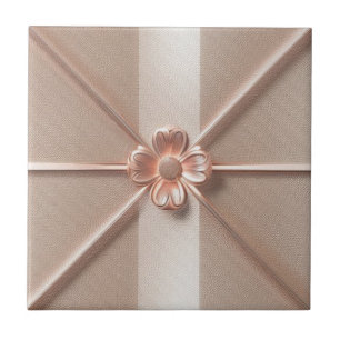 Rose Gold Blume Muster Fliese