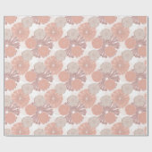 Rose Gold Blume Muster Geschenkpapier (Flach)