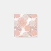 Rose Gold Blume Muster Post-it Klebezettel (Vorderseite)