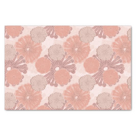Rose Gold Blume Muster Seidenpapier