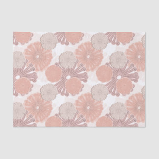 Rose Gold Blume Muster Seidenpapier