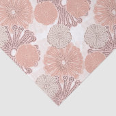 Rose Gold Blume Muster Seidenpapier (Ausschnitt)
