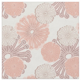 Rose Gold Blume Muster Stoff