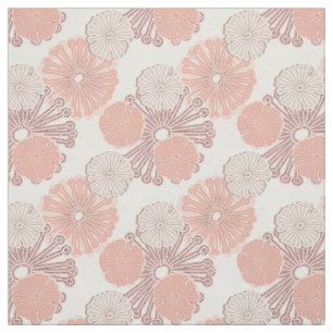 Rose Gold Blume Muster Stoff