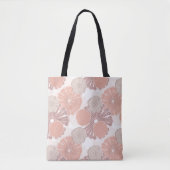 Rose Gold Blume Muster Tasche (Vorderseite)