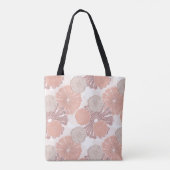 Rose Gold Blume Muster Tasche (Rückseite)