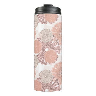Rose Gold Blume Muster Thermosbecher