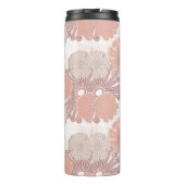Rose Gold Blume Muster Thermosbecher (Rückseite)