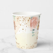 Rose Gold Blume Pappbecher (Rechts)