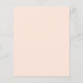 Rose Gold Blumenbudget Bekräftigung Einladung (Rückseite)