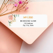 Rose Gold Blumengeschäft Logo Rücksendeadresse