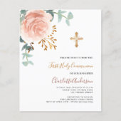 Rose Gold Blumenhaushalt erste Einladung (Vorderseite)