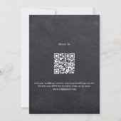 Rose Gold Blumenklatsche QR Luxushochzeit Einladung (Rückseite)