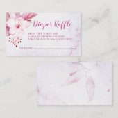 Rose Gold Blumenrosa Kinderdusche Windelwanne Wind Begleitkarte (Vorne/Hinten)