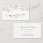 Rose Gold Blumenstrauß Elegantes Signaturenskript Visitenkarte (Vorne/Hinten)