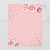 Rose Gold Blumenstrauß Glitzer 30. Geburtstag Flyer (Hinten)