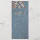 Rose Gold Blumenstrauß Menükarte (Rückseite)