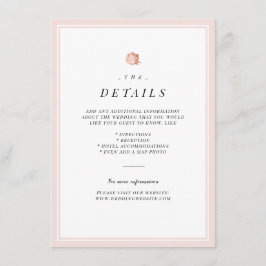 Rose Gold Blumenstrauß Minimalistische Hochzeitska Begleitkarte
