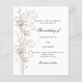 Rose Gold Blumenzwiebelpreis Einladung (Vorderseite)