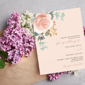 Rose Gold Blumenzwiebelpreis Einladung zur Hochzei
