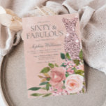 Rose Gold Blush 60 & Fabulous 60. Geburtstag Einladung<br><div class="desc">Rose Gold Blush 60 & fabelhafte 60. Geburtstag Einladung Siehe Matching Kollektion in Nest und Nest Store Vielen Dank</div>