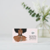 Rose Gold & Blush American Manicure Salon Visitenkarte (Stehend Vorderseite)