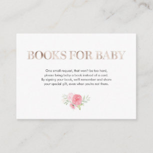 Rose Gold Blush Blues Baby Duschkarte Begleitkarte