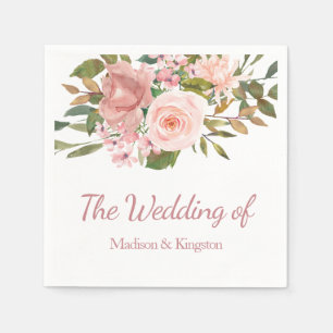 Rose Gold & Blush Blume Hochzeit von Napkin Serviette