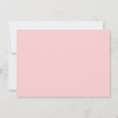 Rose Gold Blush Blume Hochzeitsempfehlung Details Einladung (Rückseite)