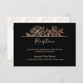Rose Gold Blush Blumenzettel Hochzeitsinformatione Begleitkarte (Vorne/Hinten)