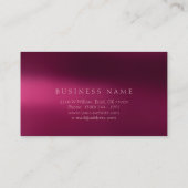 Rose Gold Blush Burgundy Shadows Glam Erdbeere Visitenkarte (Rückseite)